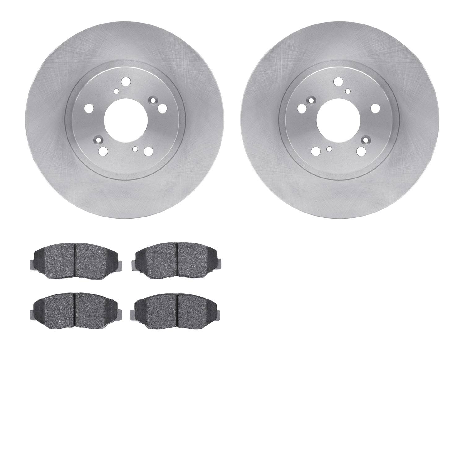 6502-59342 Brake Rotors w/5000 Advanced Brake Pads Kit, 2003-2008 Acura/Honda, Position: Front