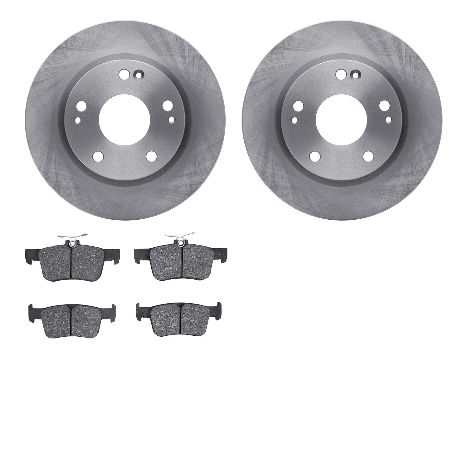 6502-59437 Brake Rotors w/5000 Advanced Brake Pads Kit, Fits Select Acura/Honda, Position: Rear