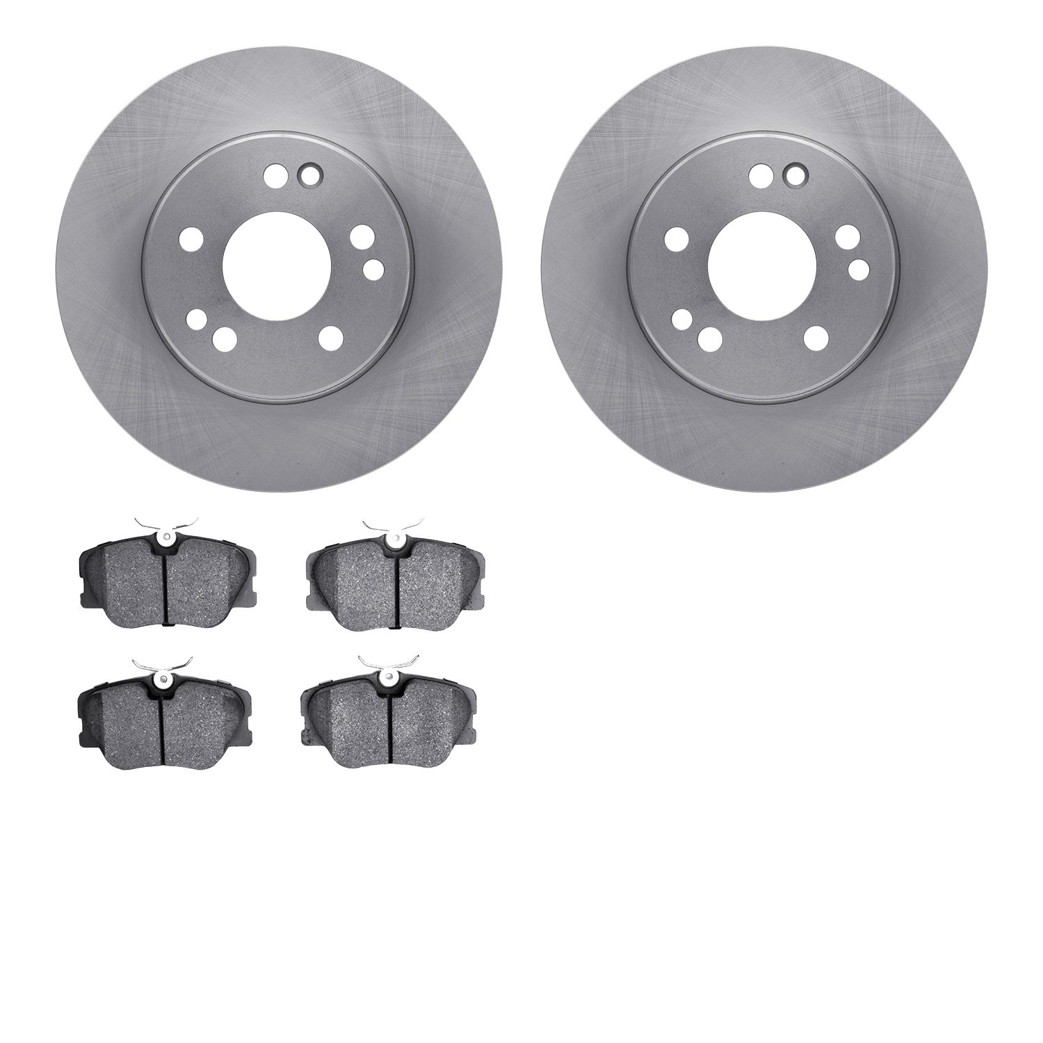 6502-63194 Brake Rotors w/5000 Advanced Brake Pads Kit, 1984-1995 Mercedes-Benz, Position: Front