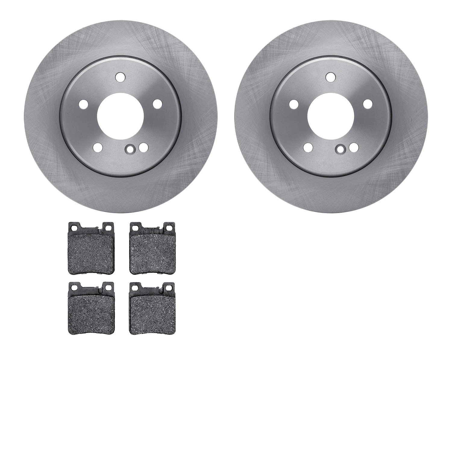 6502-63267 Brake Rotors w/5000 Advanced Brake Pads Kit, 1998-2003 Mercedes-Benz, Position: Rear