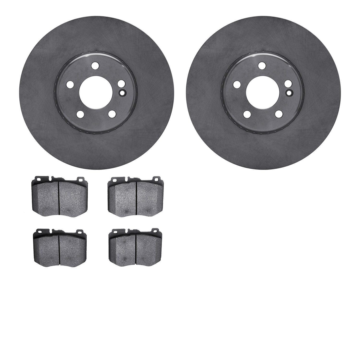 6502-63451 Brake Rotors w/5000 Advanced Brake Pads Kit, 2015-2021 Mercedes-Benz, Position: Front