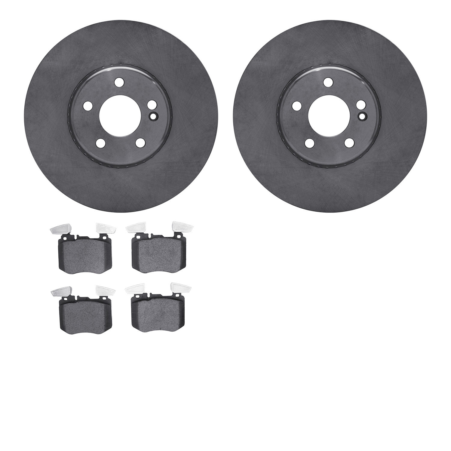 6502-63452 Brake Rotors w/5000 Advanced Brake Pads Kit, Fits Select Mercedes-Benz, Position: Front