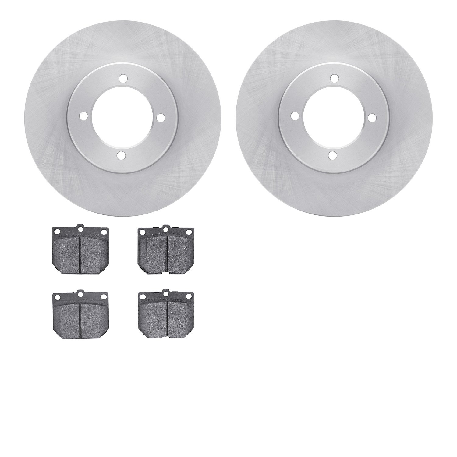 6502-67121 Brake Rotors w/5000 Advanced Brake Pads Kit, 1974-1978 Infiniti/Nissan, Position: Front