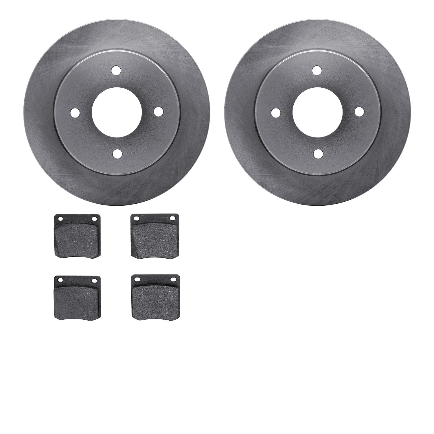 6502-67157 Brake Rotors w/5000 Advanced Brake Pads Kit, 1979-1981 Infiniti/Nissan, Position: Rear