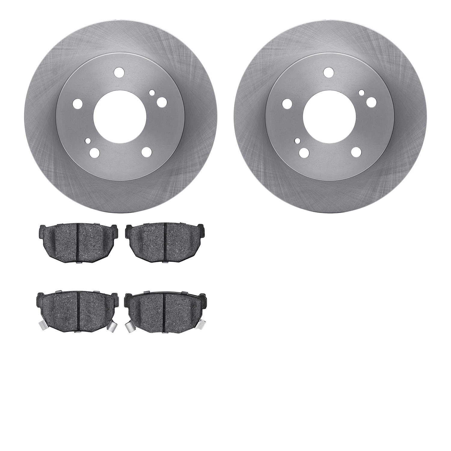 6502-67314 Brake Rotors w/5000 Advanced Brake Pads Kit, 1994-1998 Infiniti/Nissan, Position: Rear