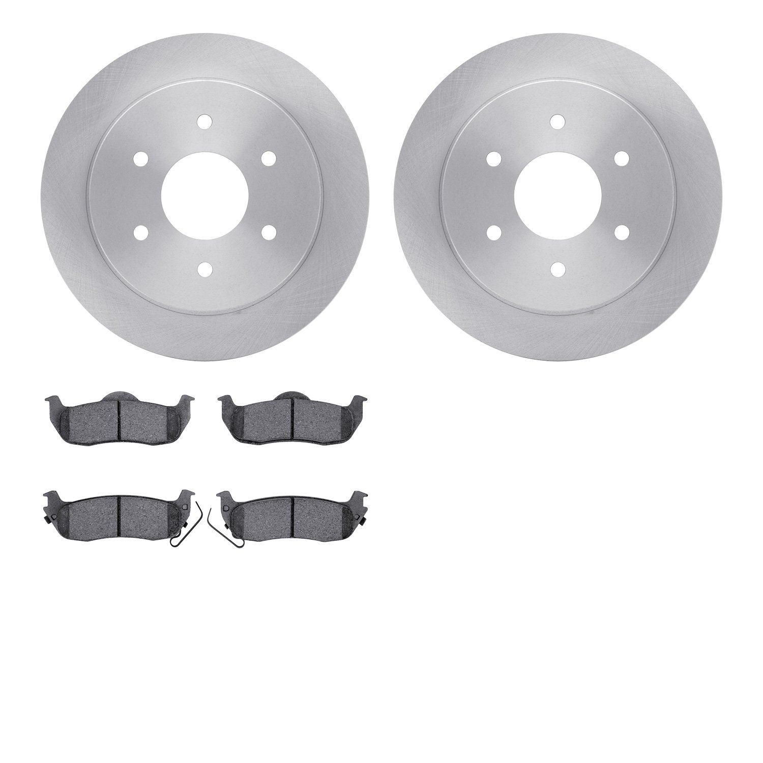 Brake Rotors w/5000 Advanced Brake Pads Kit, 2004-2015