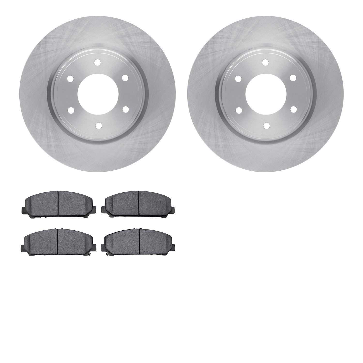 6502-67489 Brake Rotors w/5000 Advanced Brake Pads Kit, Fits Select Infiniti/Nissan, Position: Front