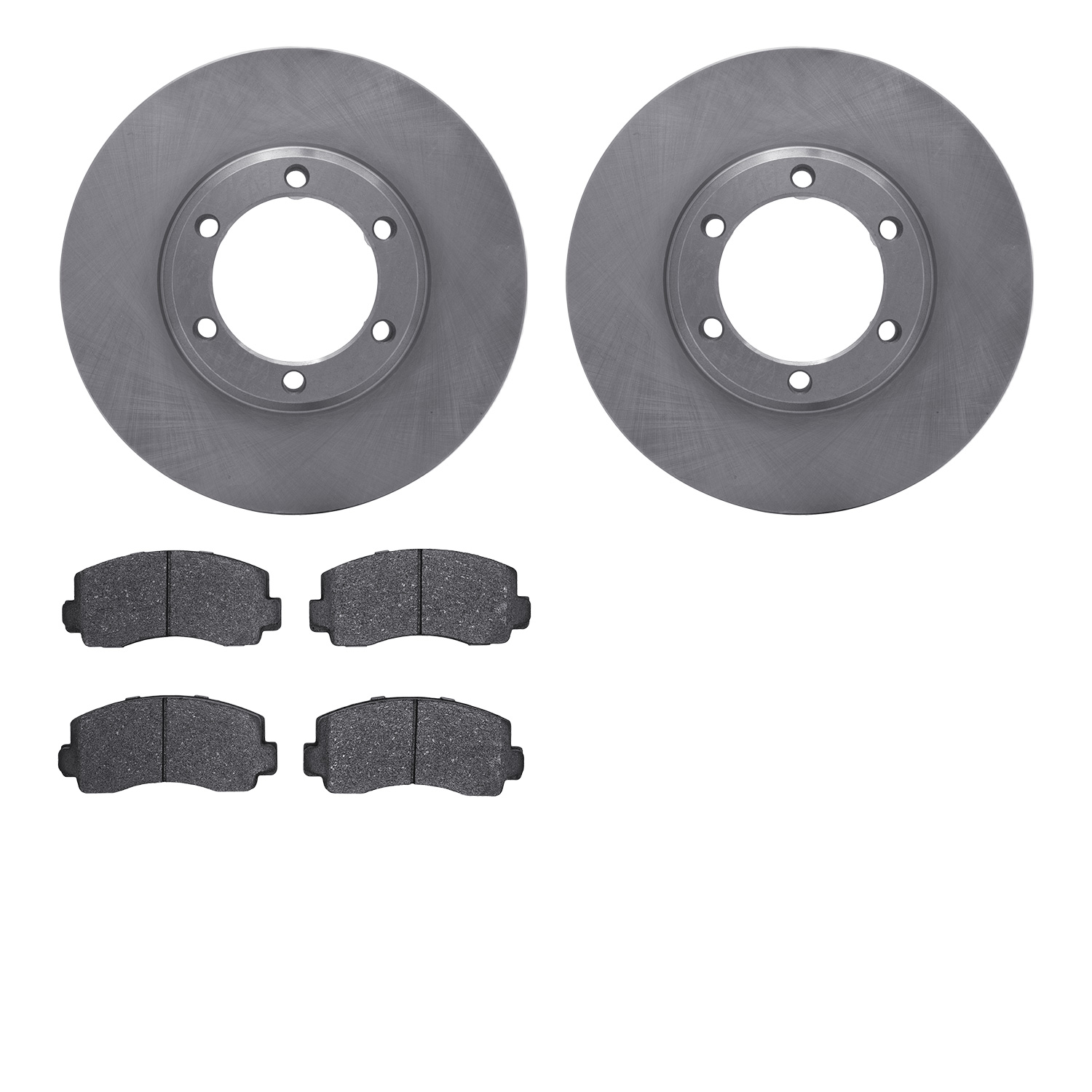 6502-72187 Brake Rotors w/5000 Advanced Brake Pads Kit, 1981-1987 Multiple Makes/Models, Position: Front