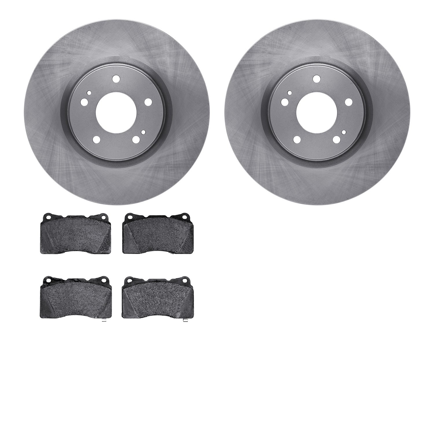 6502-72207 Brake Rotors w/5000 Advanced Brake Pads Kit, 2003-2006 Mitsubishi, Position: Front