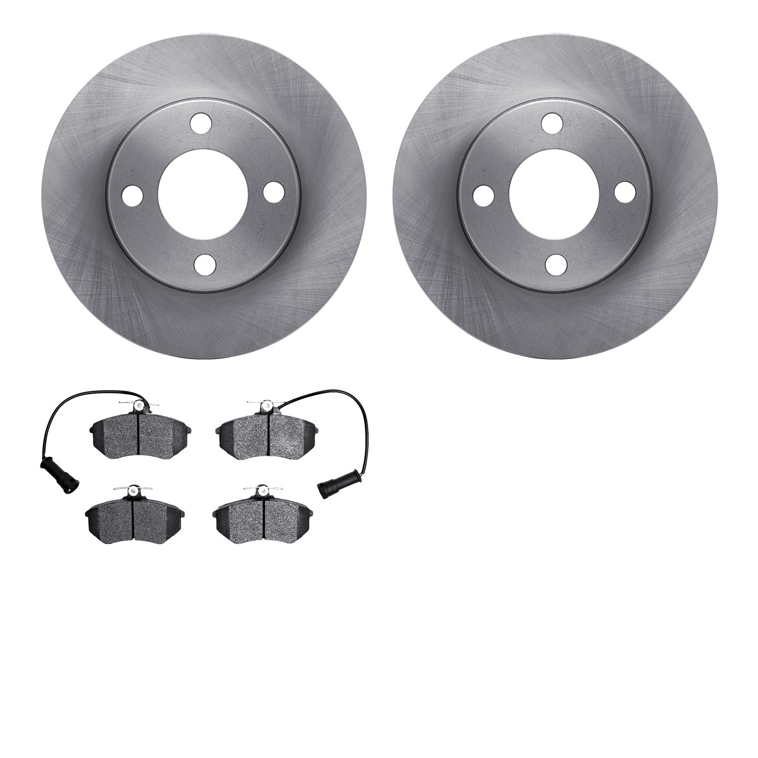 6502-73098 Brake Rotors w/5000 Advanced Brake Pads Kit, 1983-1985 Audi/Volkswagen, Position: Front