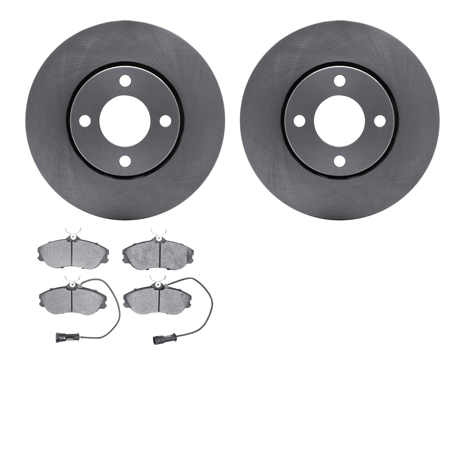 6502-73133 Brake Rotors w/5000 Advanced Brake Pads Kit, 1990-1998 Audi/Volkswagen, Position: Front