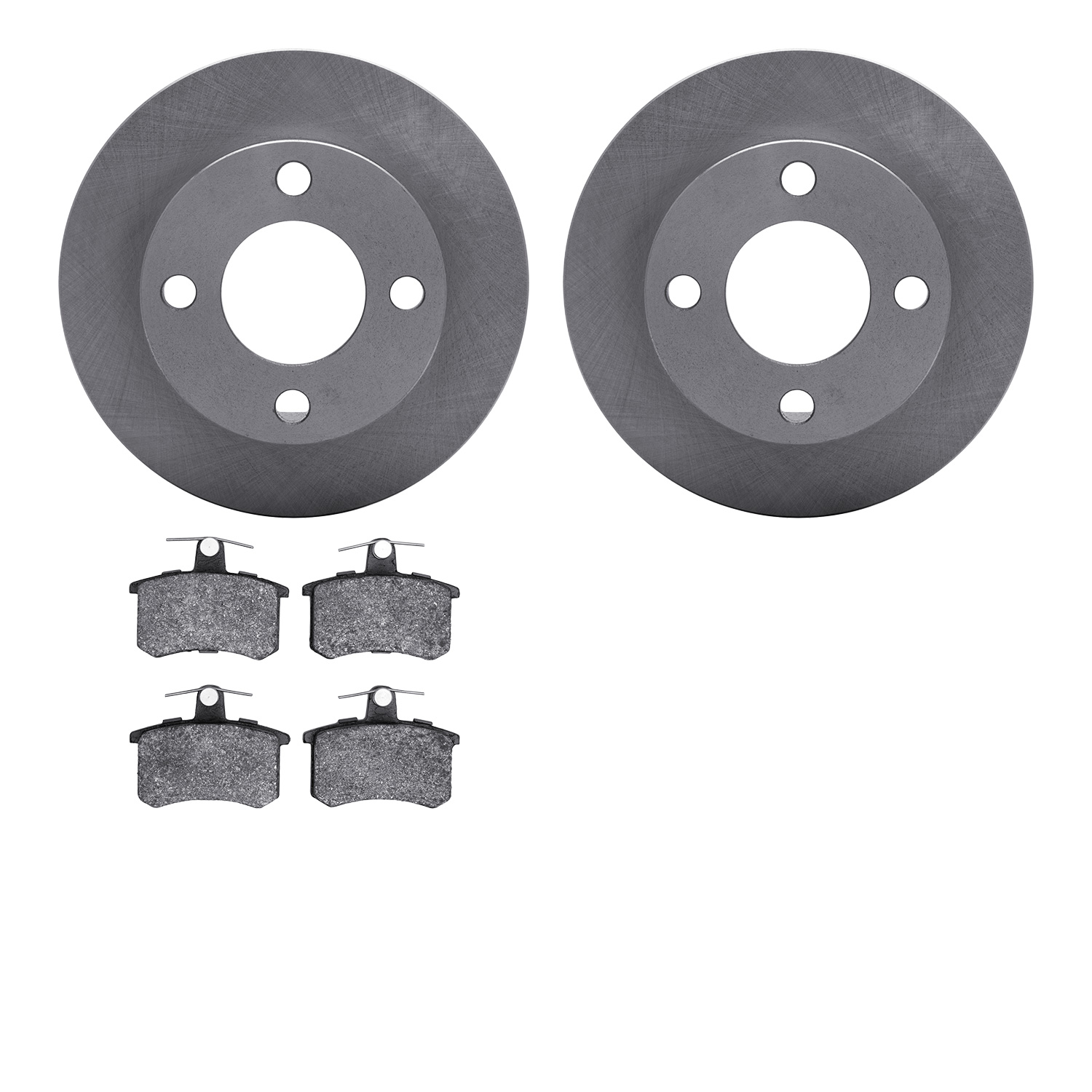 6502-73139 Brake Rotors w/5000 Advanced Brake Pads Kit, 1989-1991 Audi/Volkswagen, Position: Rear