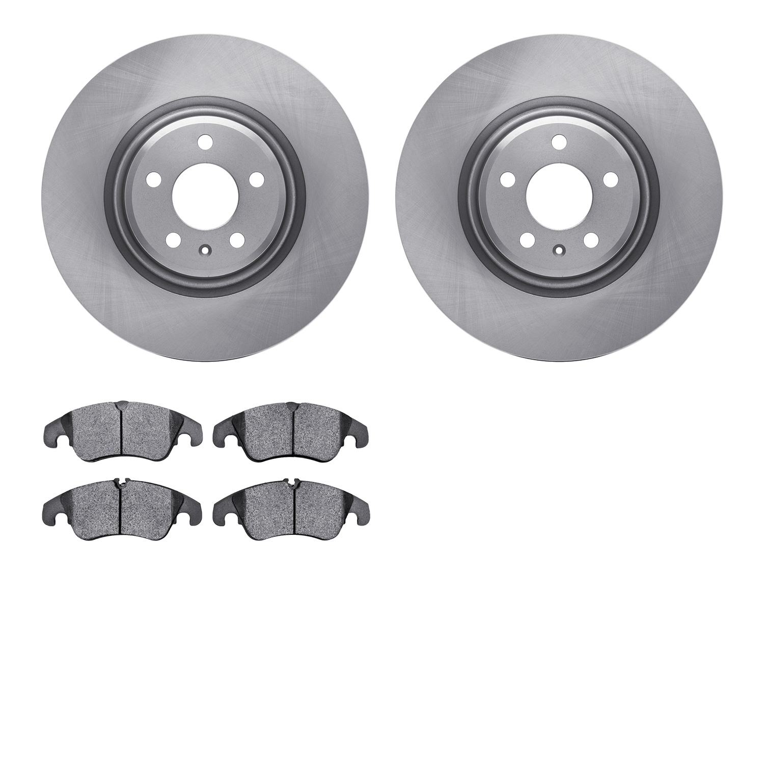 6502-73407 Brake Rotors w/5000 Advanced Brake Pads Kit, 2012-2017 Audi/Volkswagen, Position: Front