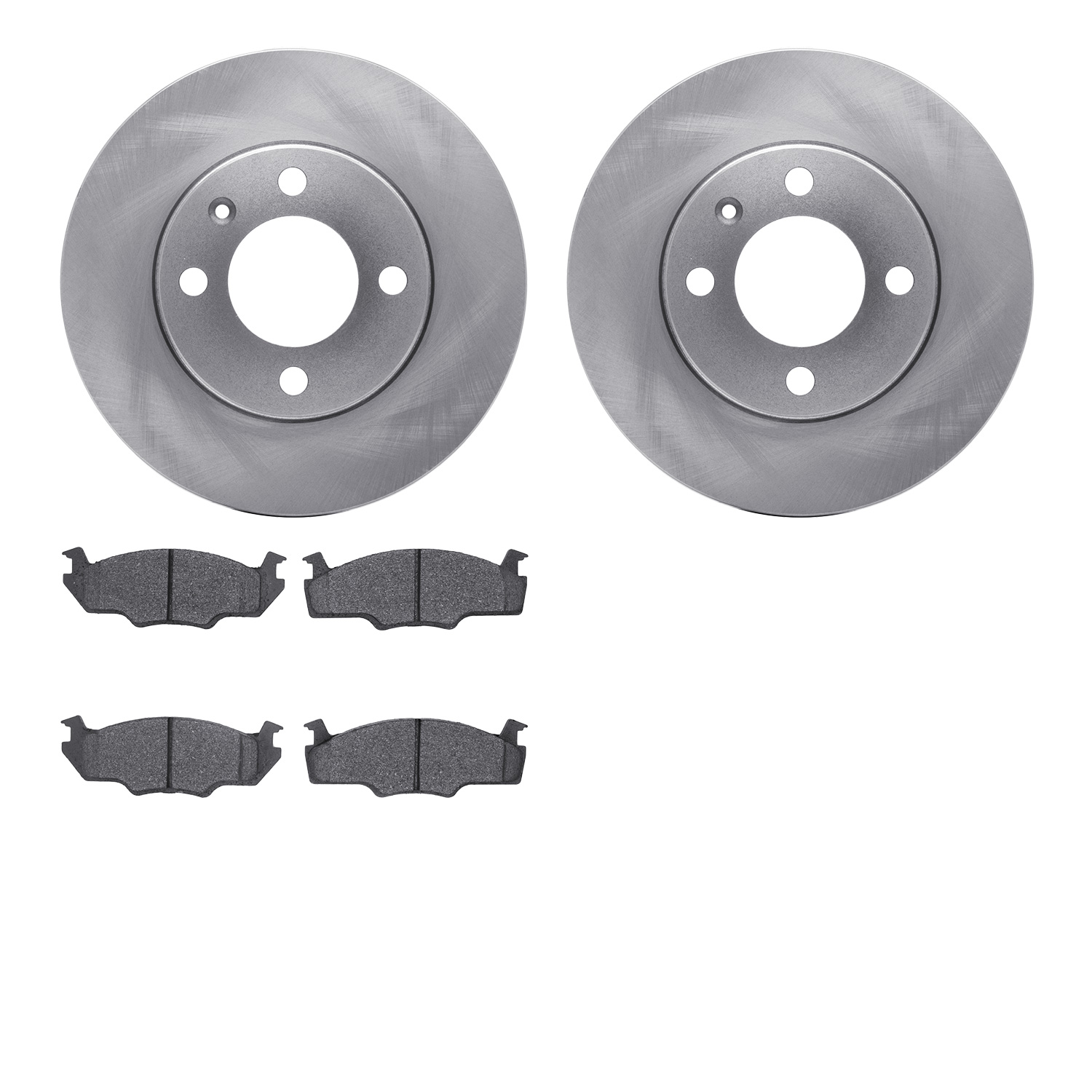 6502-74121 Brake Rotors w/5000 Advanced Brake Pads Kit, 1980-1984 Audi/Volkswagen, Position: Front