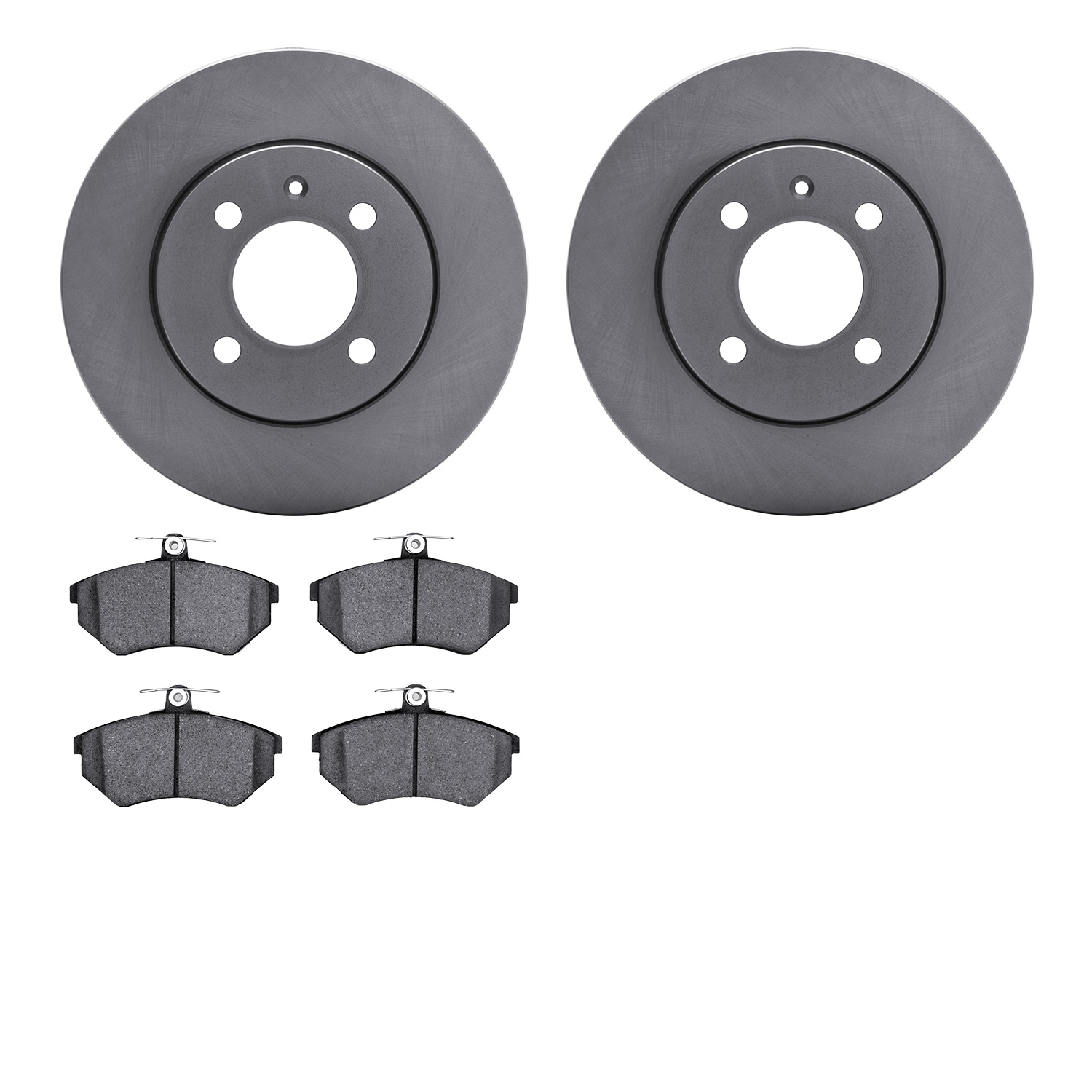 6502-74176 Brake Rotors w/5000 Advanced Brake Pads Kit, 1984-1984 Audi/Volkswagen, Position: Front