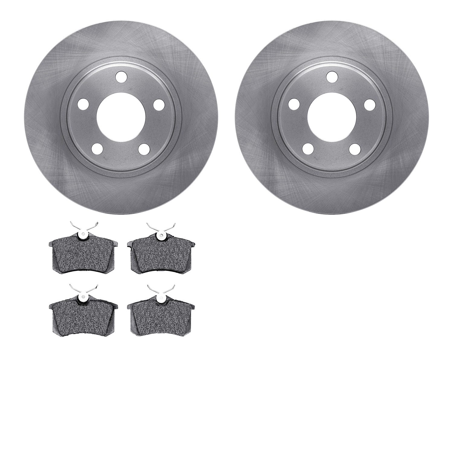 6502-74210 Brake Rotors w/5000 Advanced Brake Pads Kit, 2001-2003 Audi/Volkswagen, Position: Rear