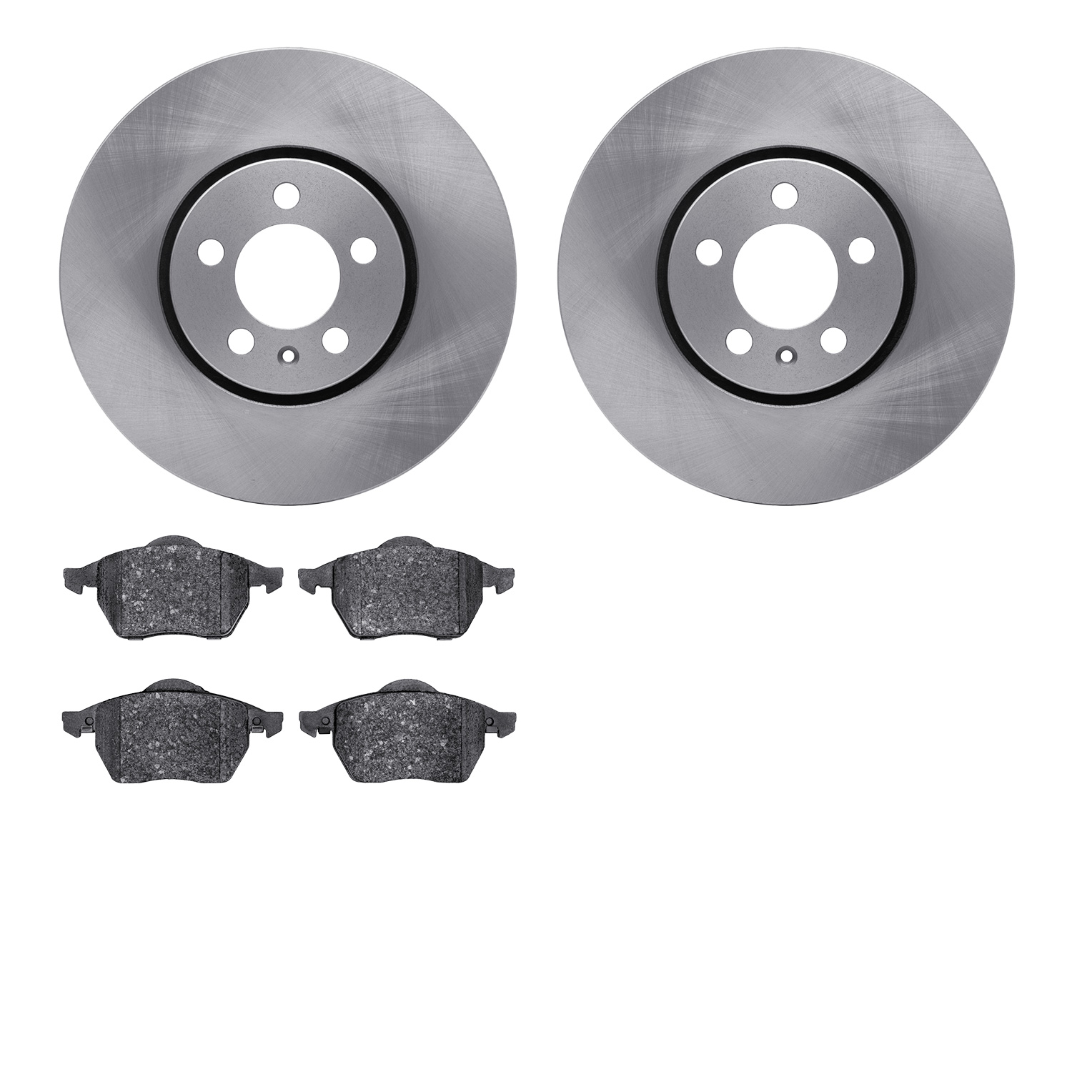 6502-74232 Brake Rotors w/5000 Advanced Brake Pads Kit, 1998-1998 Audi/Volkswagen, Position: Front