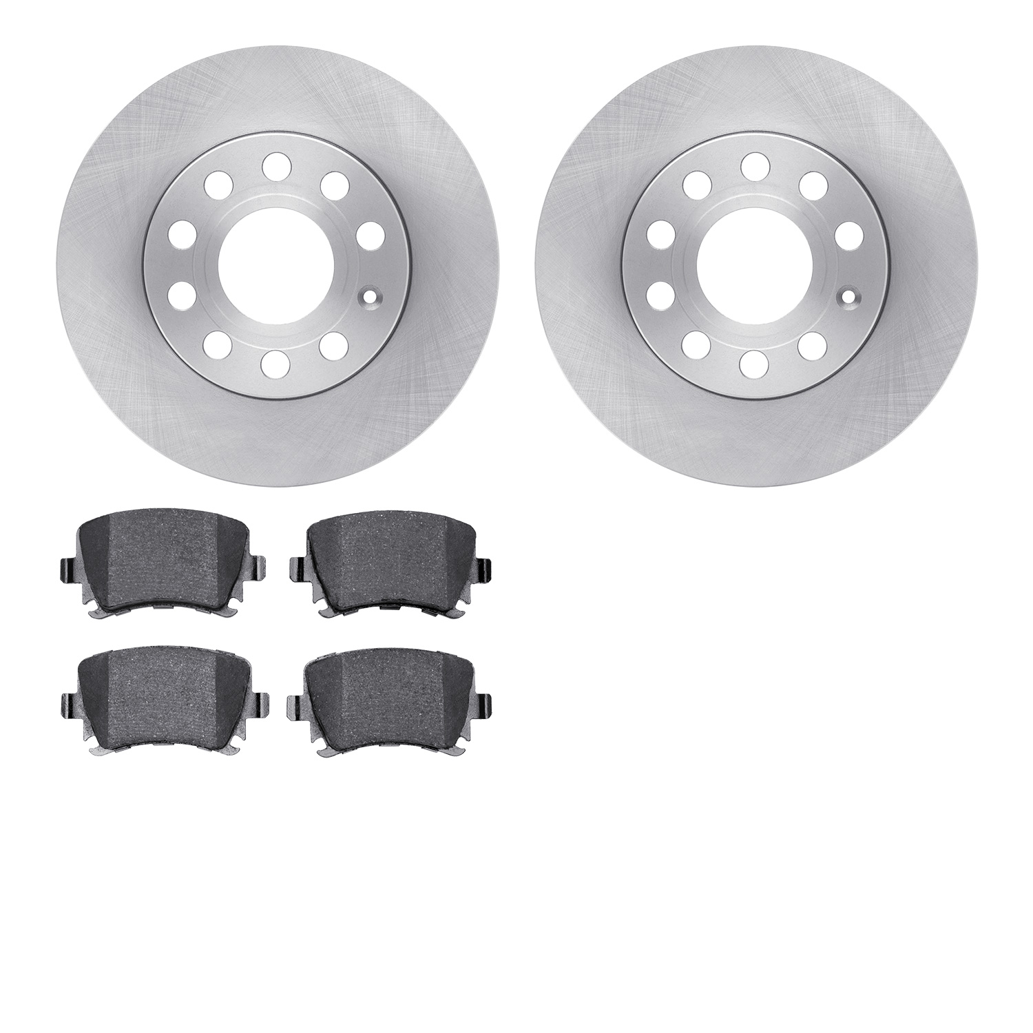 6502-74289 Brake Rotors w/5000 Advanced Brake Pads Kit, 2005-2013 Audi/Volkswagen, Position: Rear