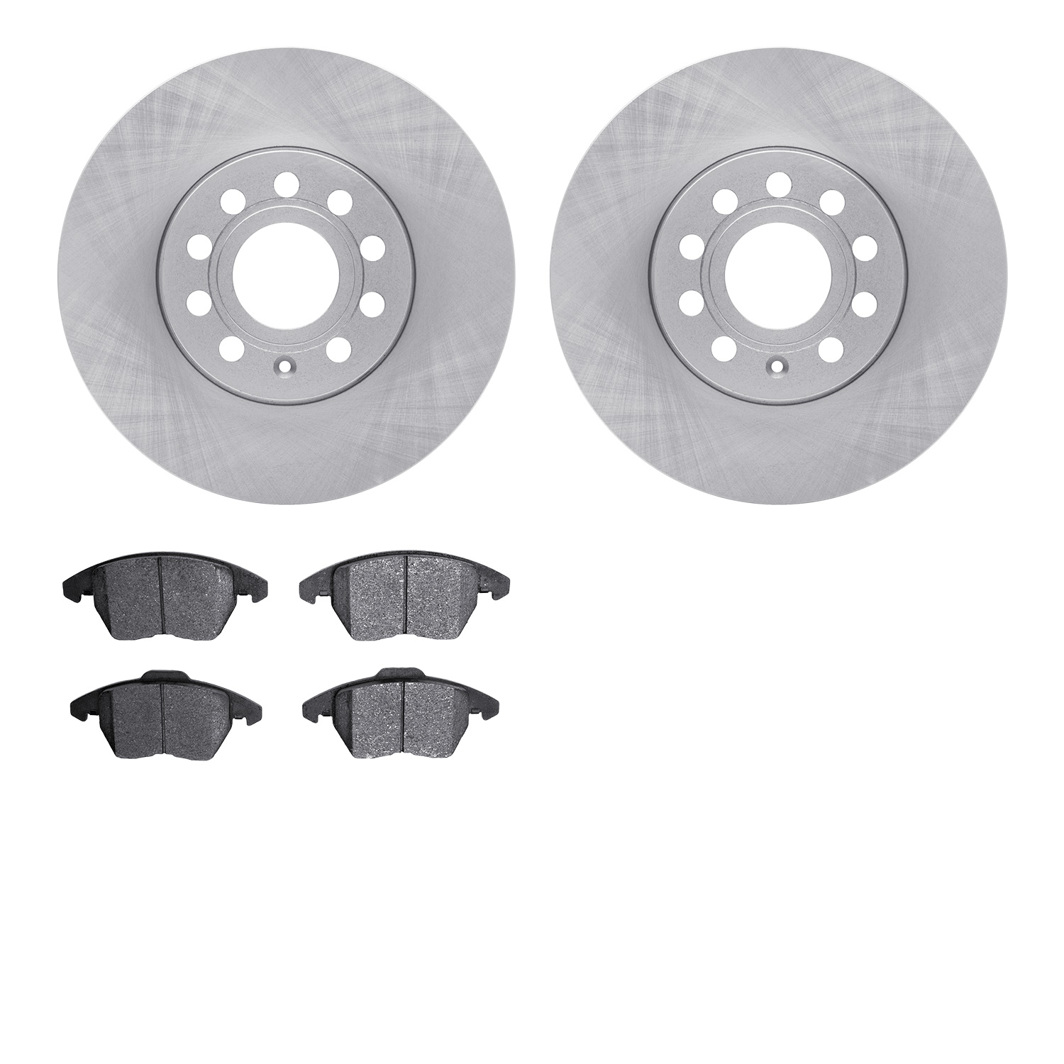 6502-74295 Brake Rotors w/5000 Advanced Brake Pads Kit, 2005-2013 Audi/Volkswagen, Position: Front