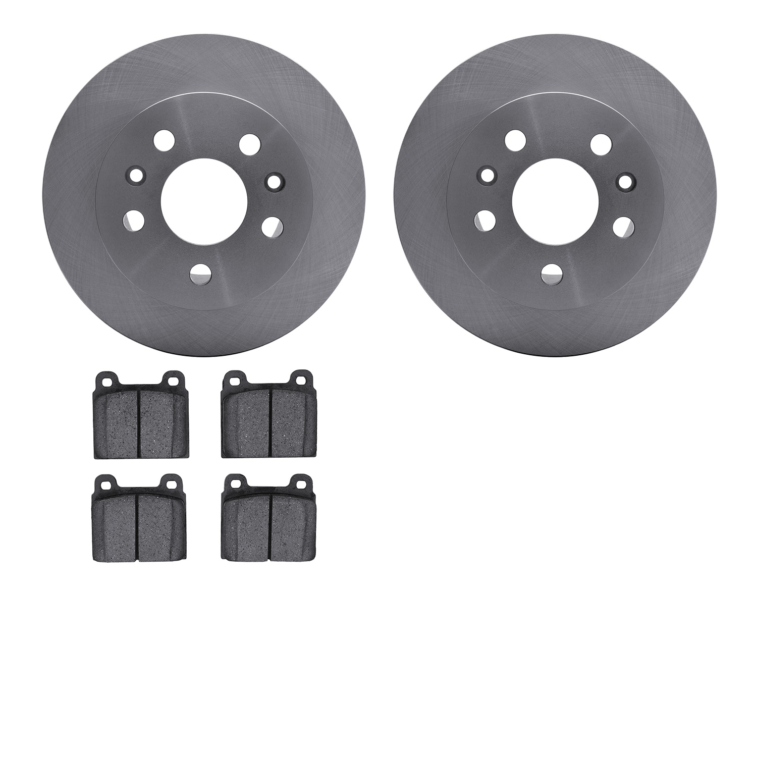 6502-74373 Brake Rotors w/5000 Advanced Brake Pads Kit, 1972-1978 Audi/Volkswagen, Position: Front