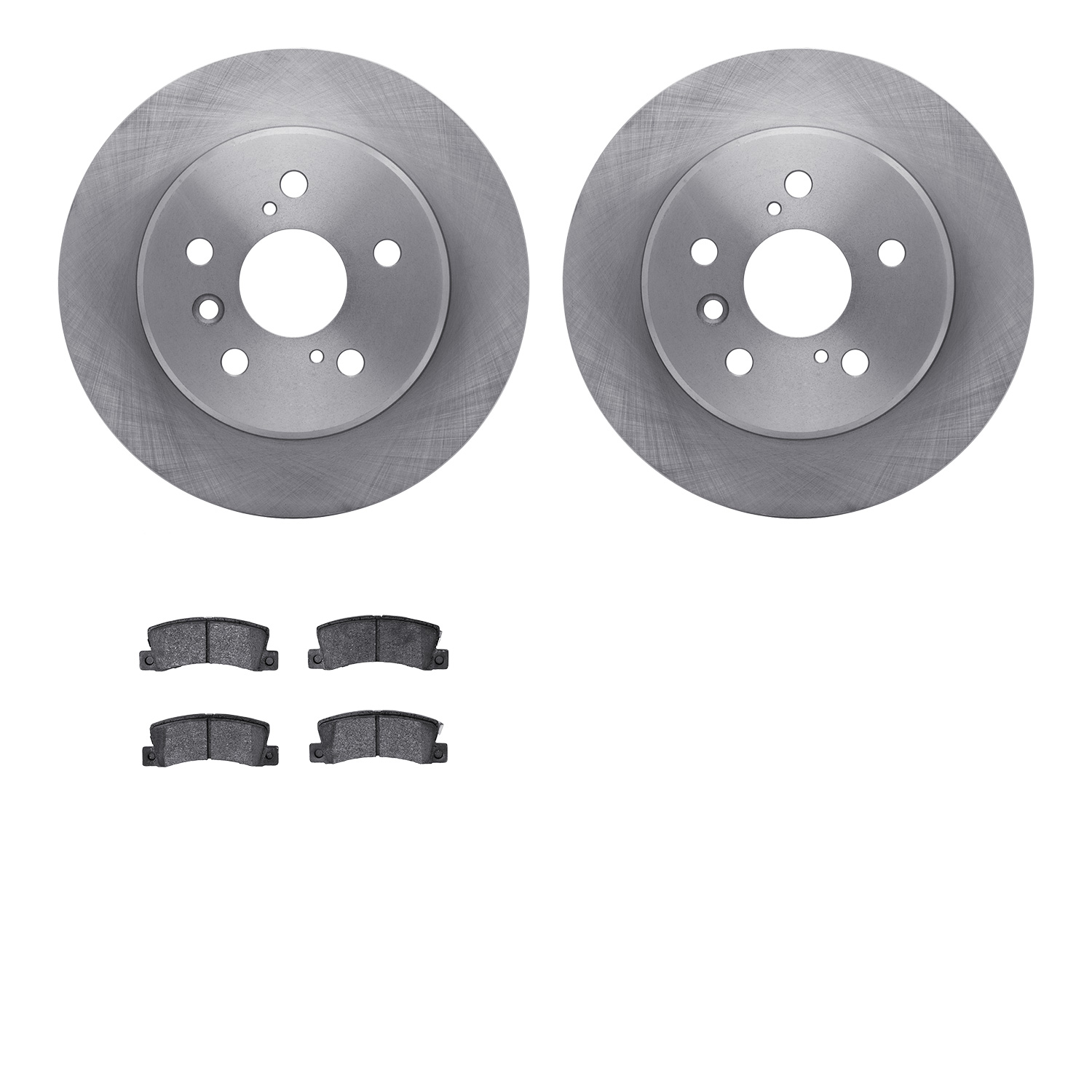 6502-76308 Brake Rotors w/5000 Advanced Brake Pads Kit, 1992-2003 Lexus/Toyota/Scion, Position: Rear