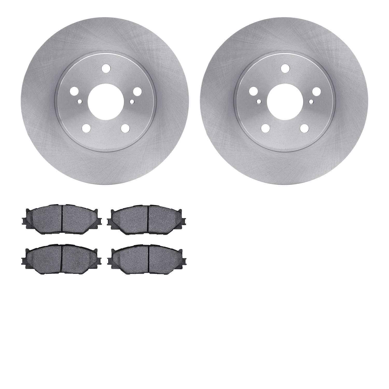 6502-76428 Brake Rotors w/5000 Advanced Brake Pads Kit, 2006-2015 Lexus/Toyota/Scion, Position: Front