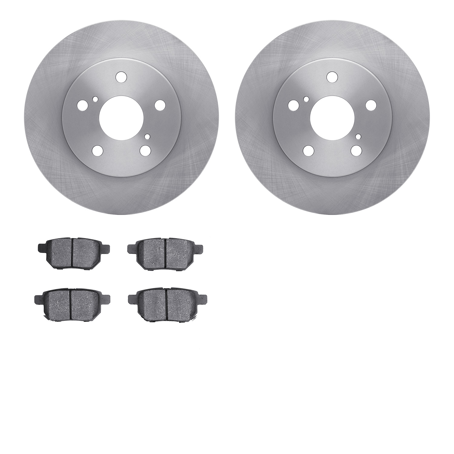 6502-76476 Brake Rotors w/5000 Advanced Brake Pads Kit, 2008-2018 Multiple Makes/Models, Position: Rear