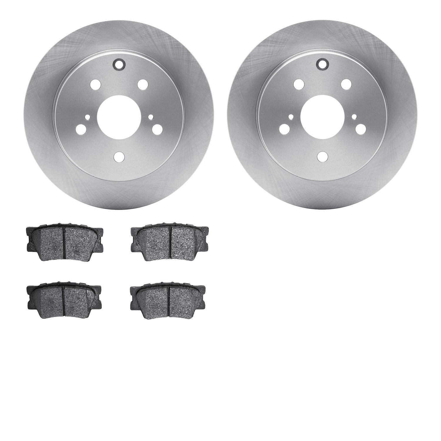 6502-76482 Brake Rotors w/5000 Advanced Brake Pads Kit, 2009-2013 Multiple Makes/Models, Position: Rear