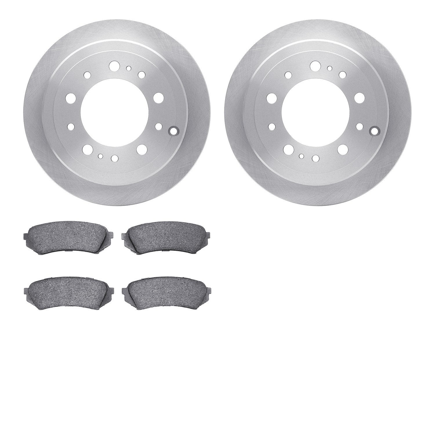 6502-76575 Brake Rotors w/5000 Advanced Brake Pads Kit, 1998-2007 Lexus/Toyota/Scion, Position: Rear