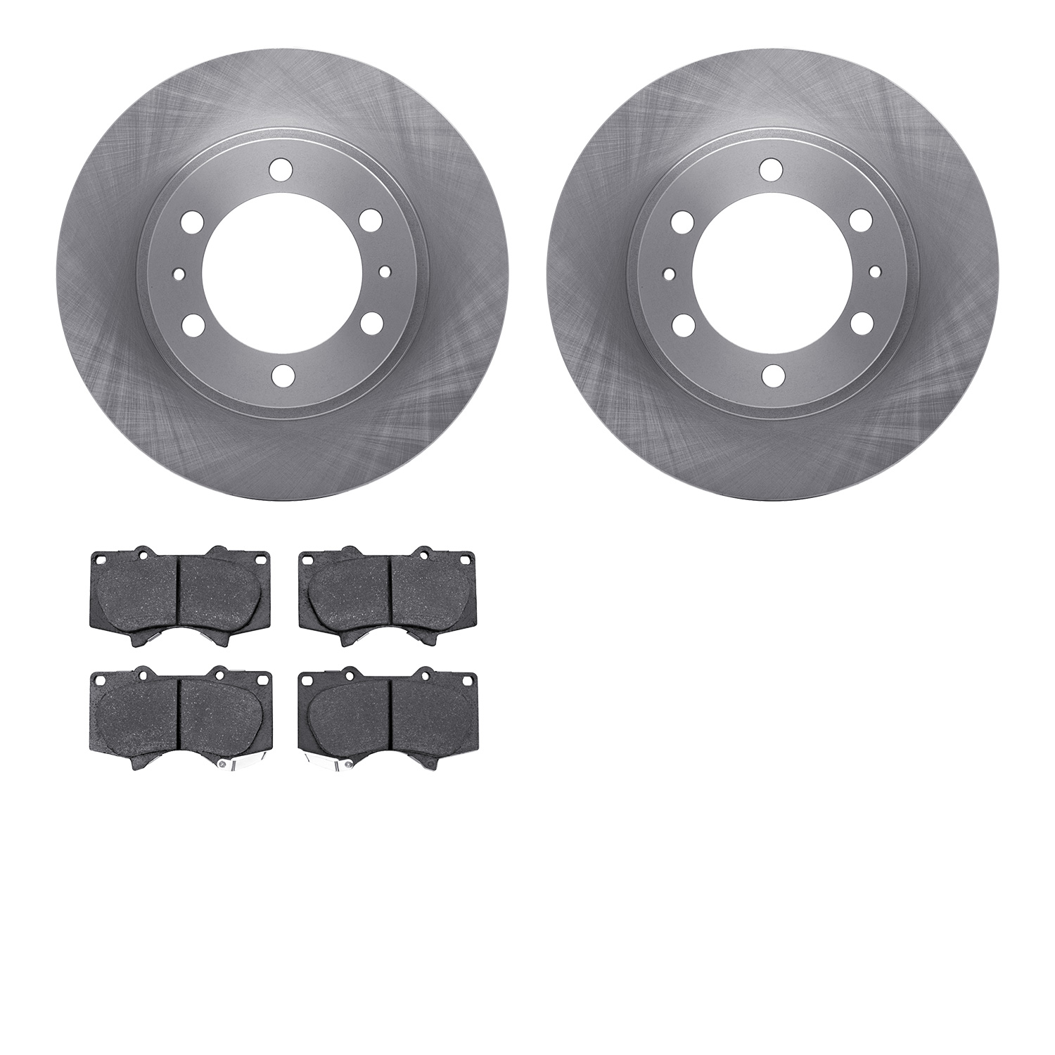 6502-76626 Brake Rotors w/5000 Advanced Brake Pads Kit, Fits Select Lexus/Toyota/Scion, Position: Front