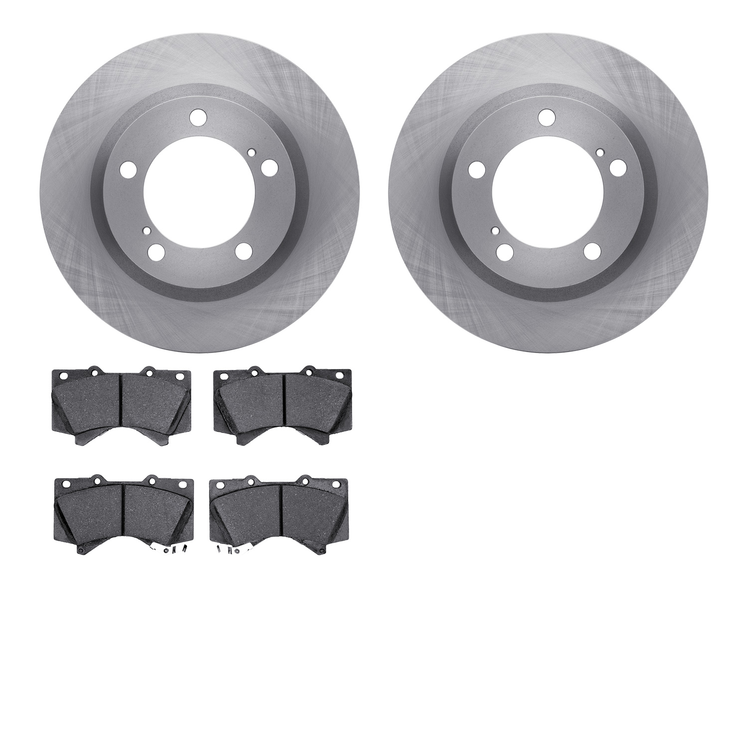 6502-76665 Brake Rotors w/5000 Advanced Brake Pads Kit, 2008-2021 Lexus/Toyota/Scion, Position: Front