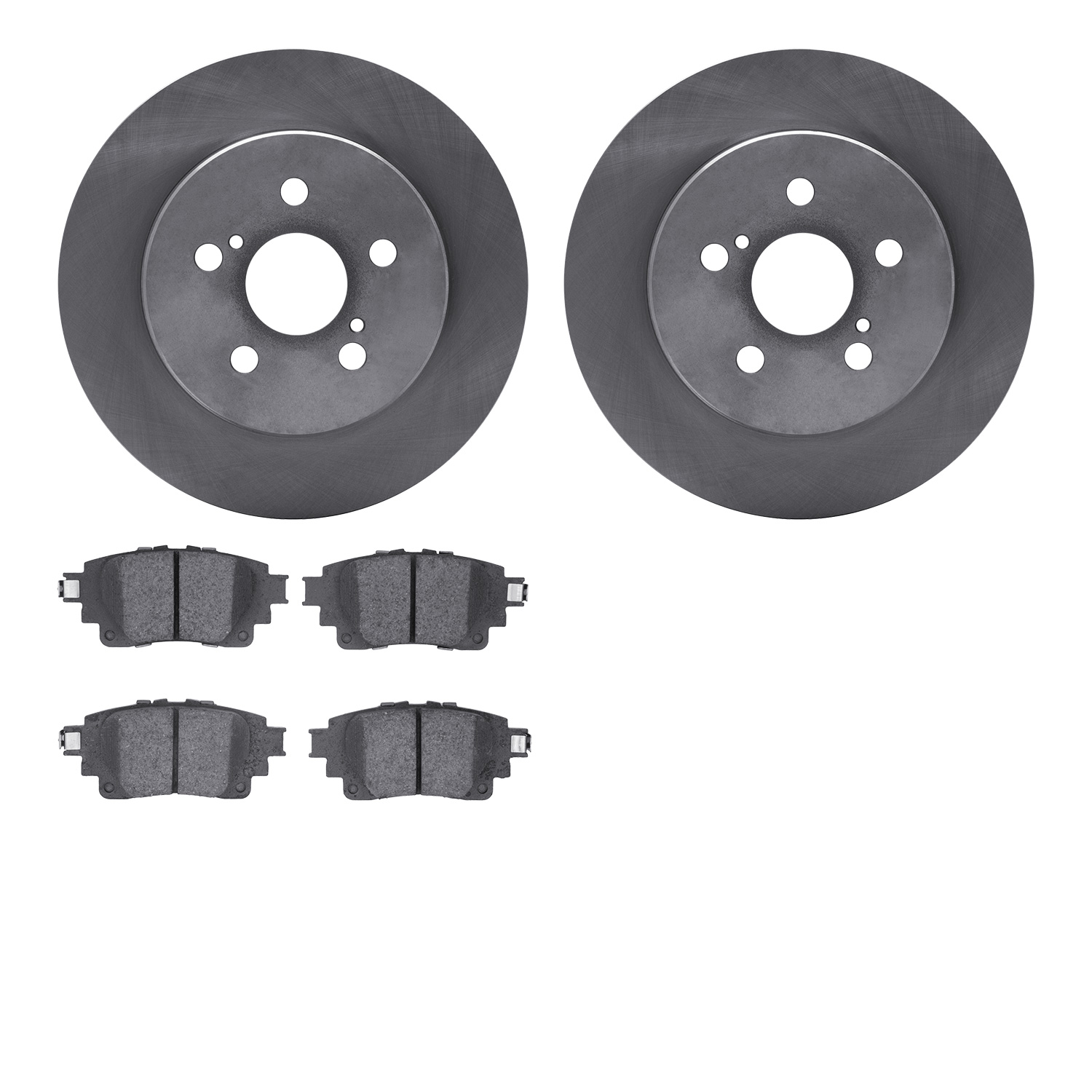 6502-76695 Brake Rotors w/5000 Advanced Brake Pads Kit, Fits Select Lexus/Toyota/Scion, Position: Rear