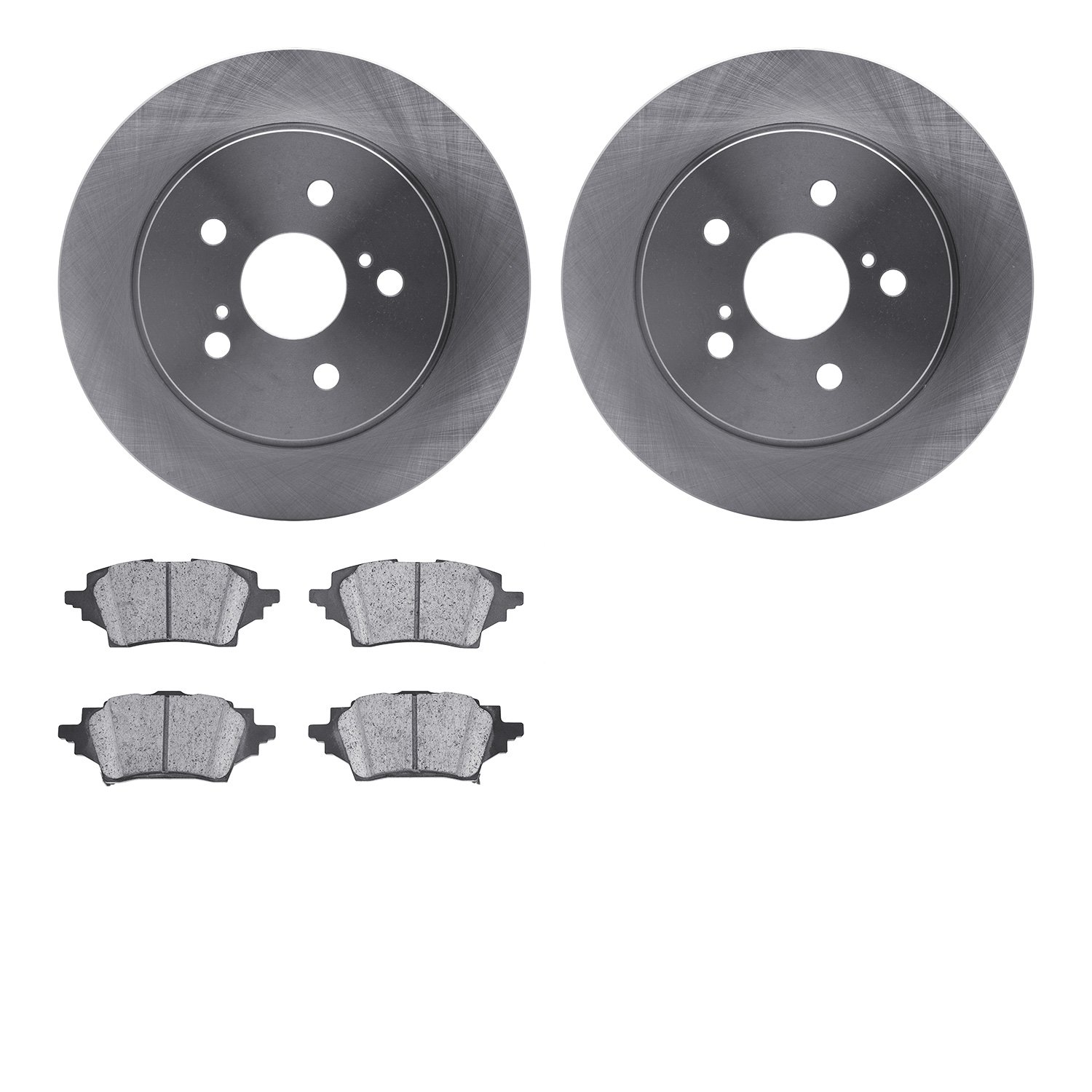 6502-76698 Brake Rotors w/5000 Advanced Brake Pads Kit, Fits Select Lexus/Toyota/Scion, Position: Rear