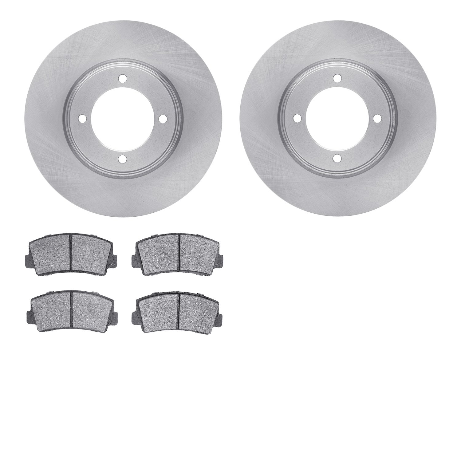 6502-80262 Brake Rotors w/5000 Advanced Brake Pads Kit, 1974-1984 Ford/Lincoln/Mercury/Mazda, Position: Front