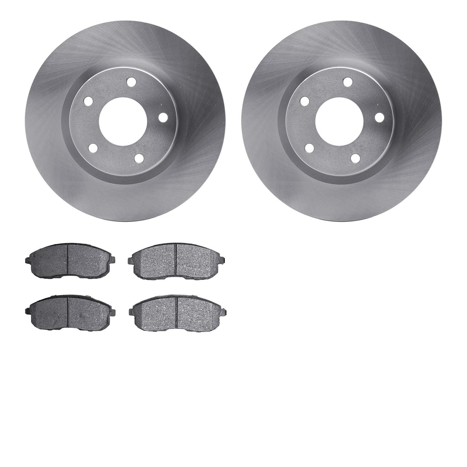 6502-92025 Brake Rotors w/5000 Advanced Brake Pads Kit, 2010-2014 Renault, Position: Front