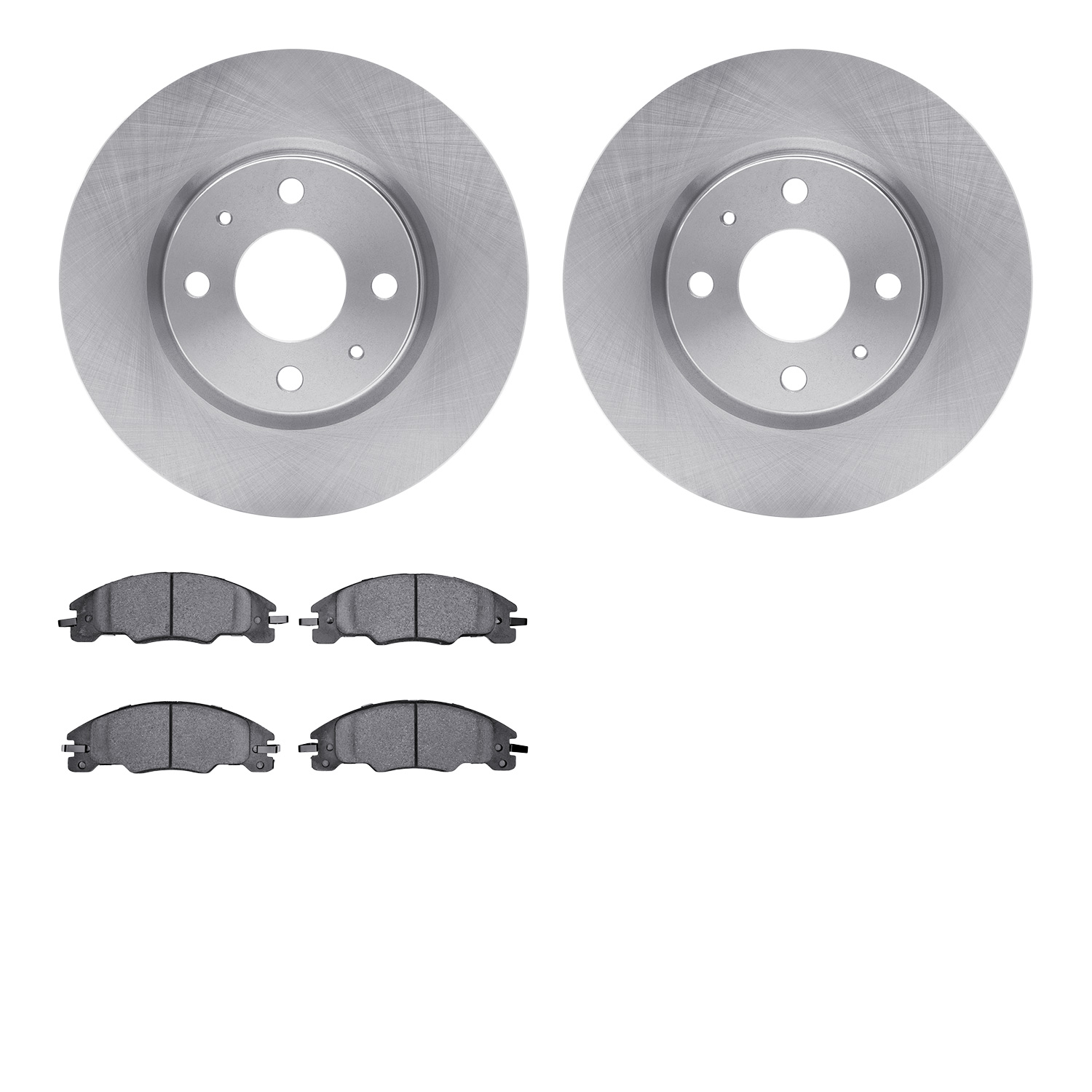 6502-99061 Brake Rotors w/5000 Advanced Brake Pads Kit, 2008-2011 Ford/Lincoln/Mercury/Mazda, Position: Front