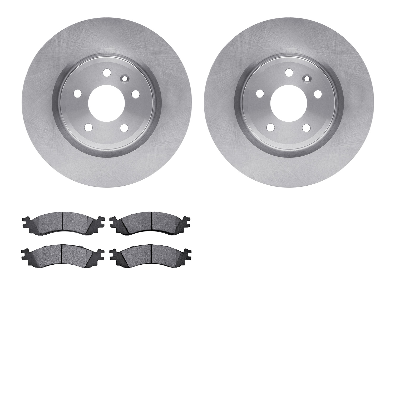 6502-99064 Brake Rotors w/5000 Advanced Brake Pads Kit, 2010-2010 Ford/Lincoln/Mercury/Mazda, Position: Front