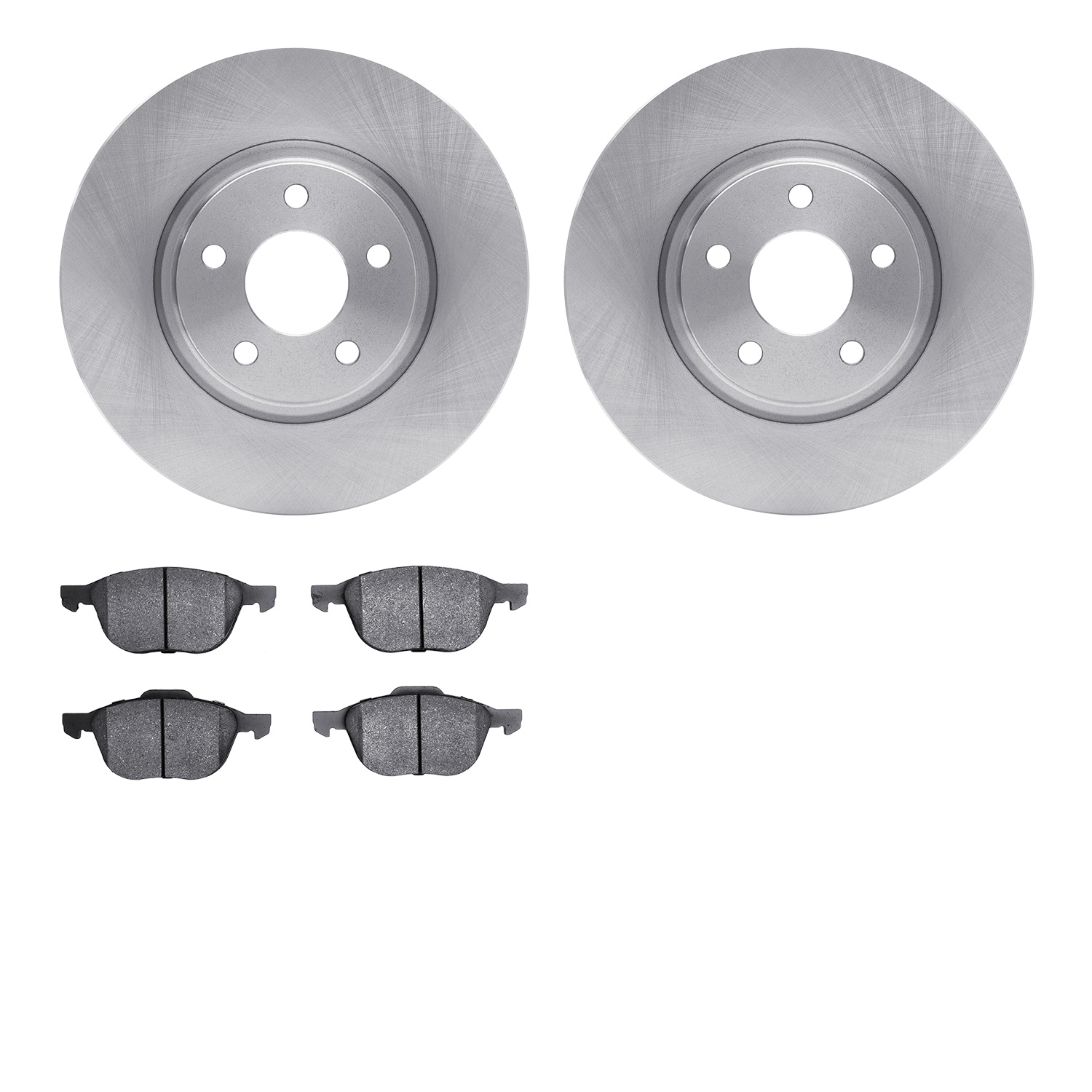 6502-99115 Brake Rotors w/5000 Advanced Brake Pads Kit, 2004-2013 Volvo, Position: Front