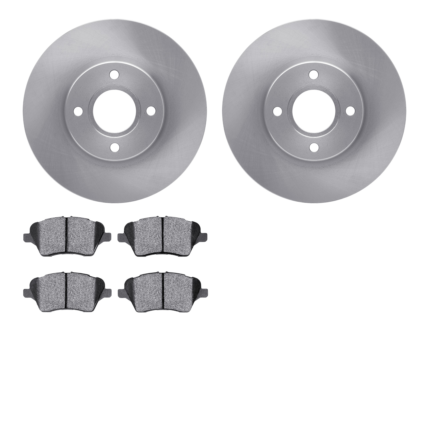 6502-99145 Brake Rotors w/5000 Advanced Brake Pads Kit, 2014-2019 Ford/Lincoln/Mercury/Mazda, Position: Front