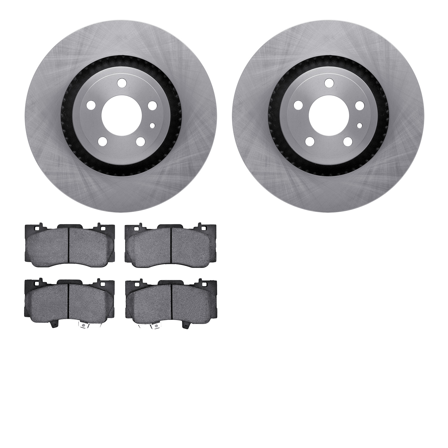 6502-99157 Brake Rotors w/5000 Advanced Brake Pads Kit, 2015-2020 Ford/Lincoln/Mercury/Mazda, Position: Front