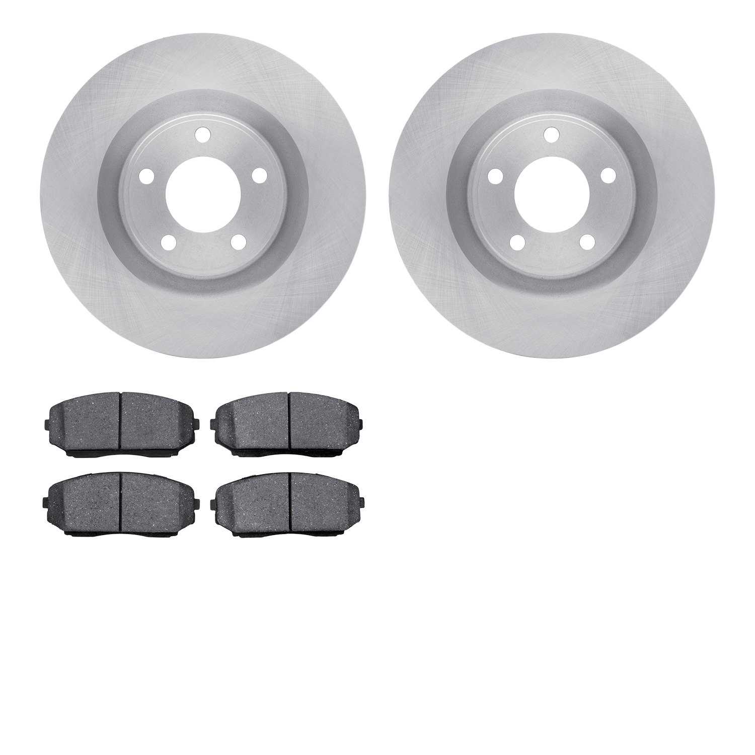6502-99188 Brake Rotors w/5000 Advanced Brake Pads Kit, 2007-2015 Ford/Lincoln/Mercury/Mazda, Position: Front