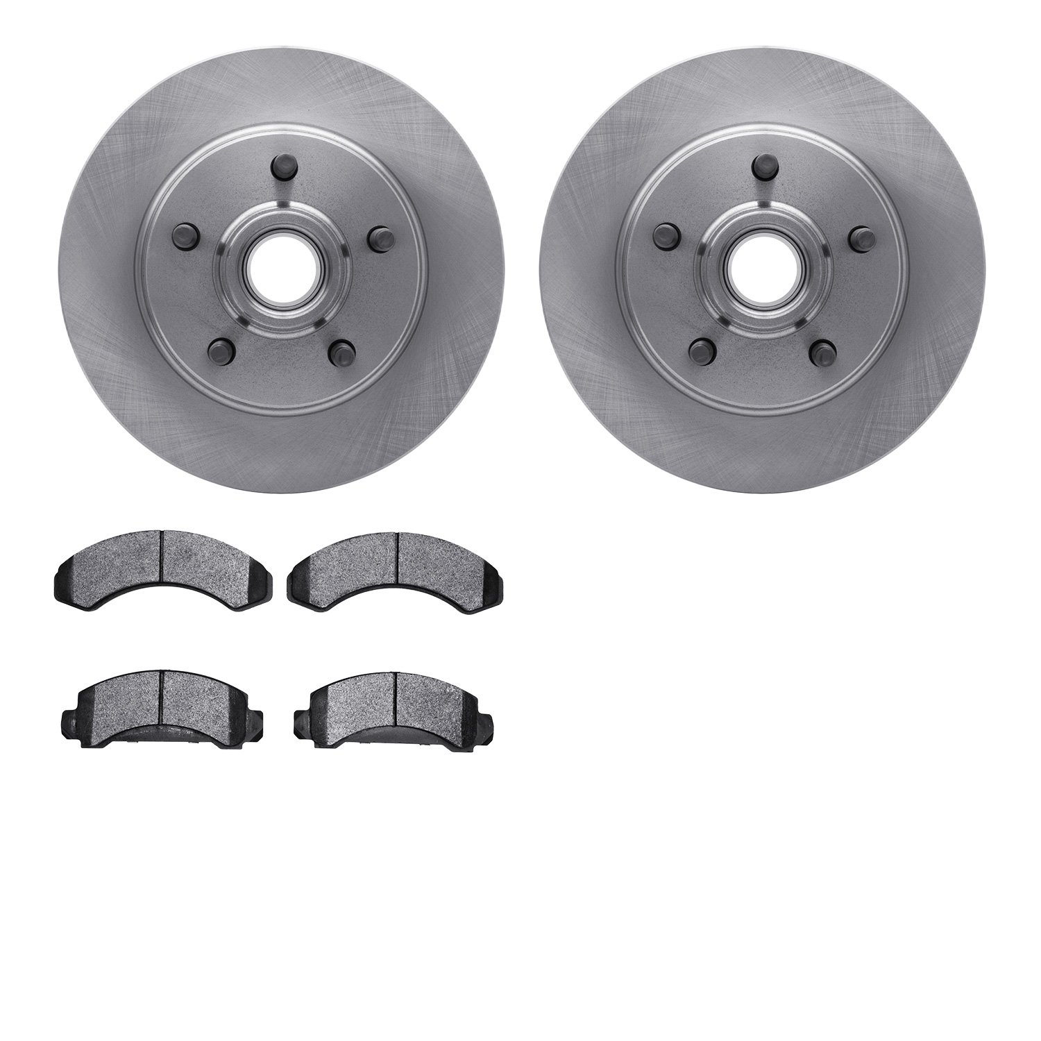 6502-99300 Brake Rotors w/5000 Advanced Brake Pads Kit, 1991-1994 Ford/Lincoln/Mercury/Mazda, Position: Front