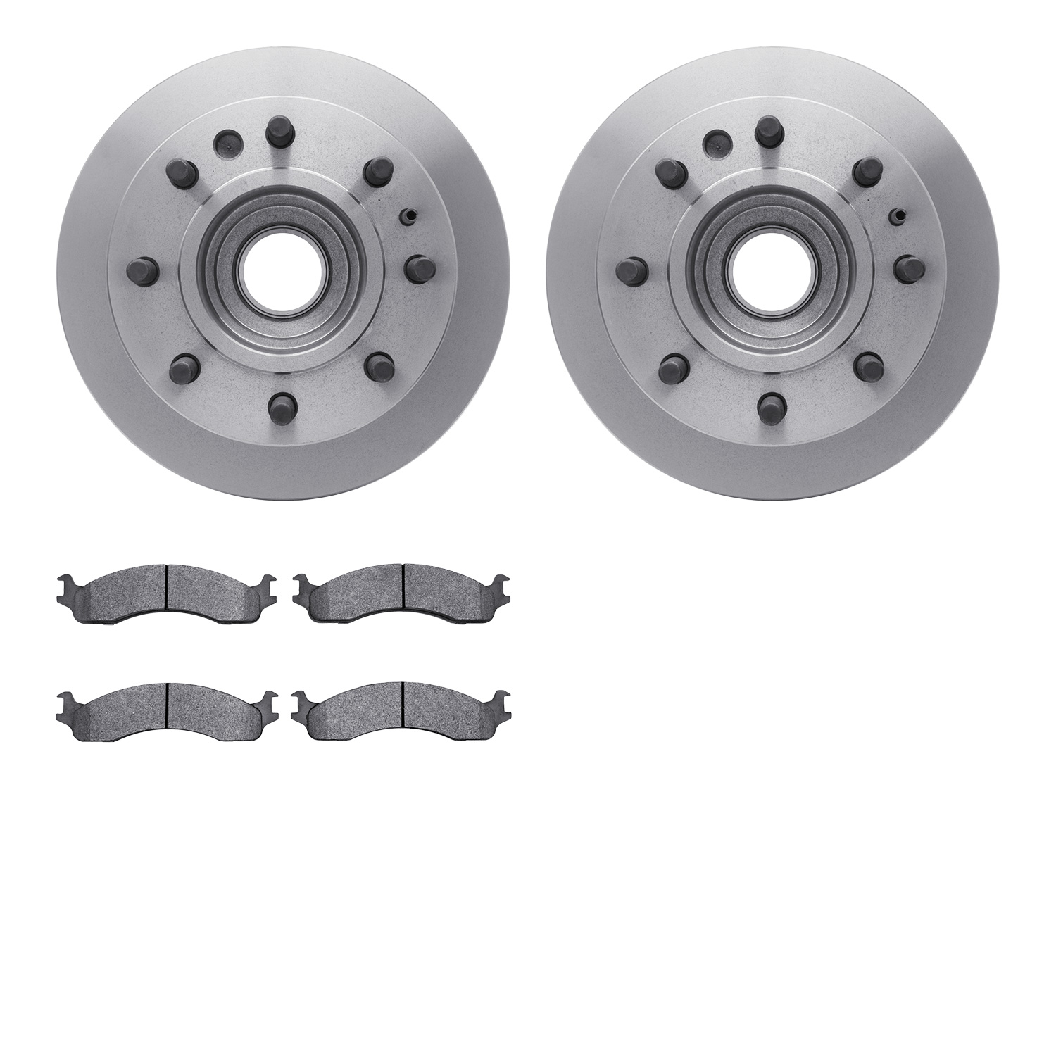 6502-99324 Brake Rotors w/5000 Advanced Brake Pads Kit, 1995-1997 Ford/Lincoln/Mercury/Mazda, Position: Front