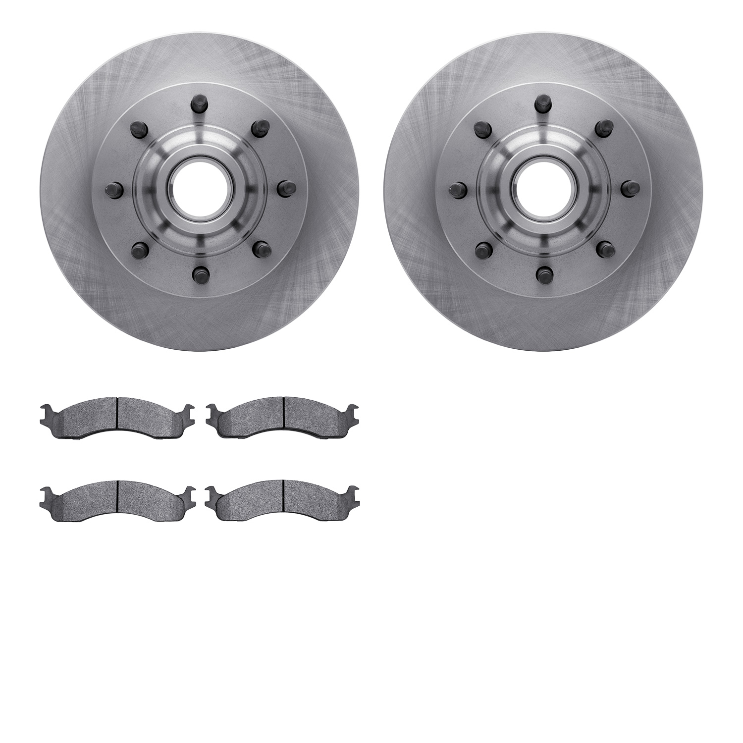 6502-99333 Brake Rotors w/5000 Advanced Brake Pads Kit, 1995-2007 Ford/Lincoln/Mercury/Mazda, Position: Front