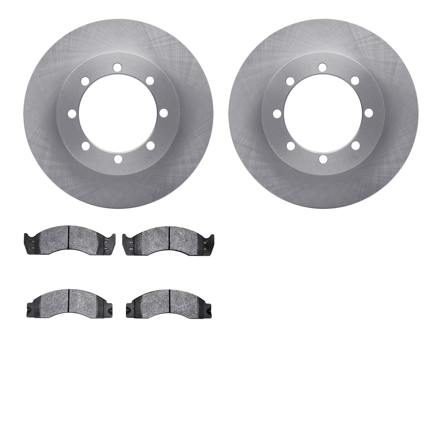 6502-99399 Brake Rotors w/5000 Advanced Brake Pads Kit, 2003-2007 Ford/Lincoln/Mercury/Mazda, Position: Rear