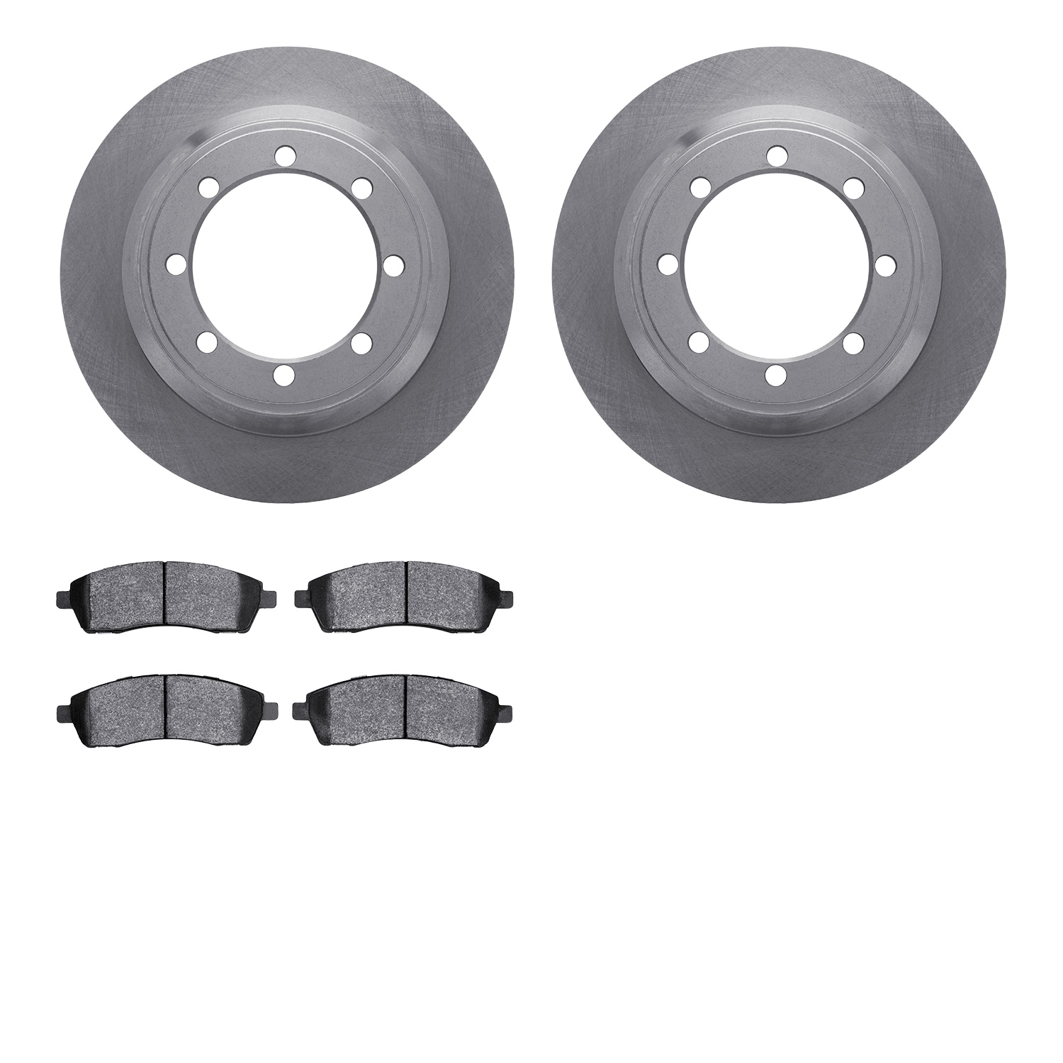 6502-99426 Brake Rotors w/5000 Advanced Brake Pads Kit, 1999-2004 Ford/Lincoln/Mercury/Mazda, Position: Rear