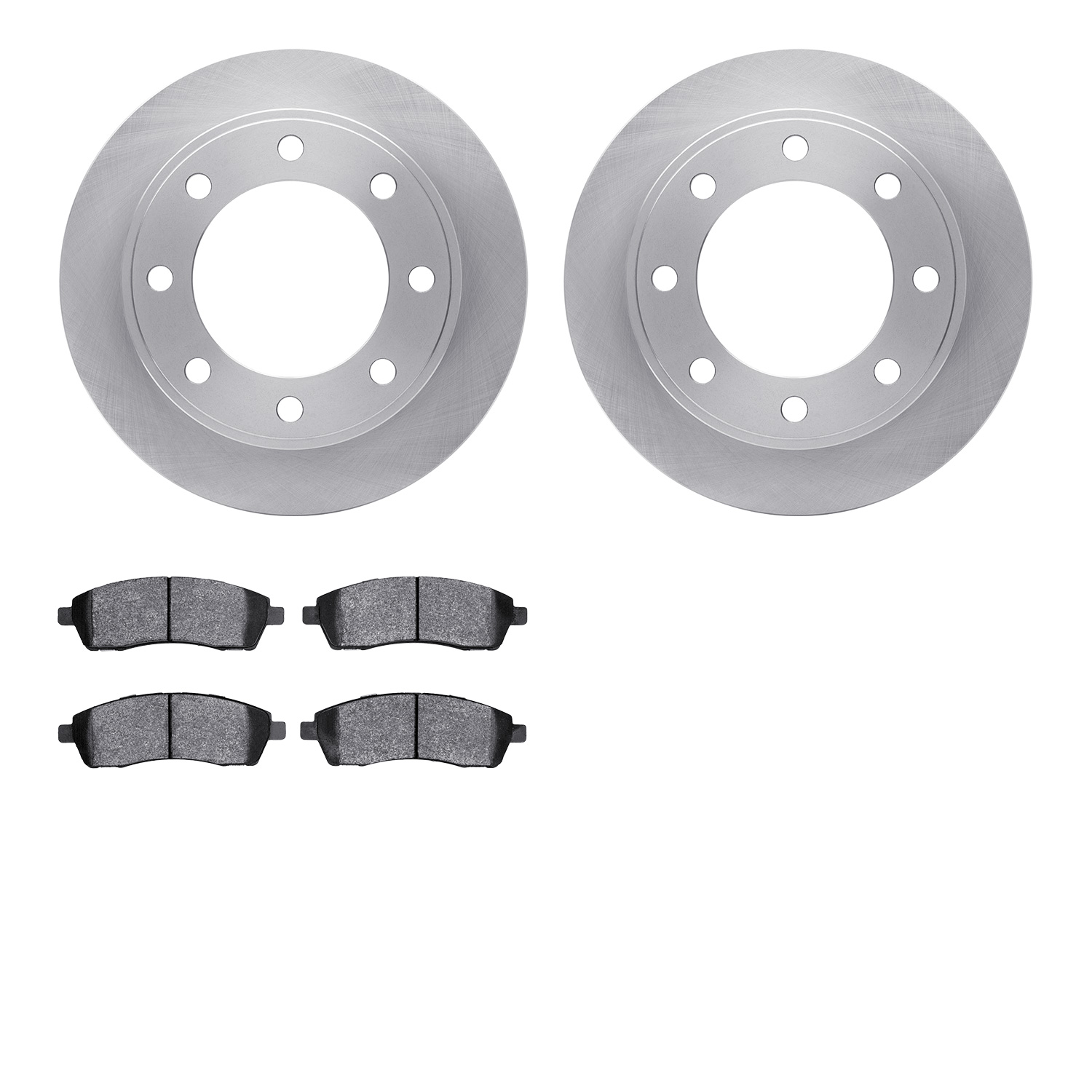 6502-99429 Brake Rotors w/5000 Advanced Brake Pads Kit, 1999-2005 Ford/Lincoln/Mercury/Mazda, Position: Rear