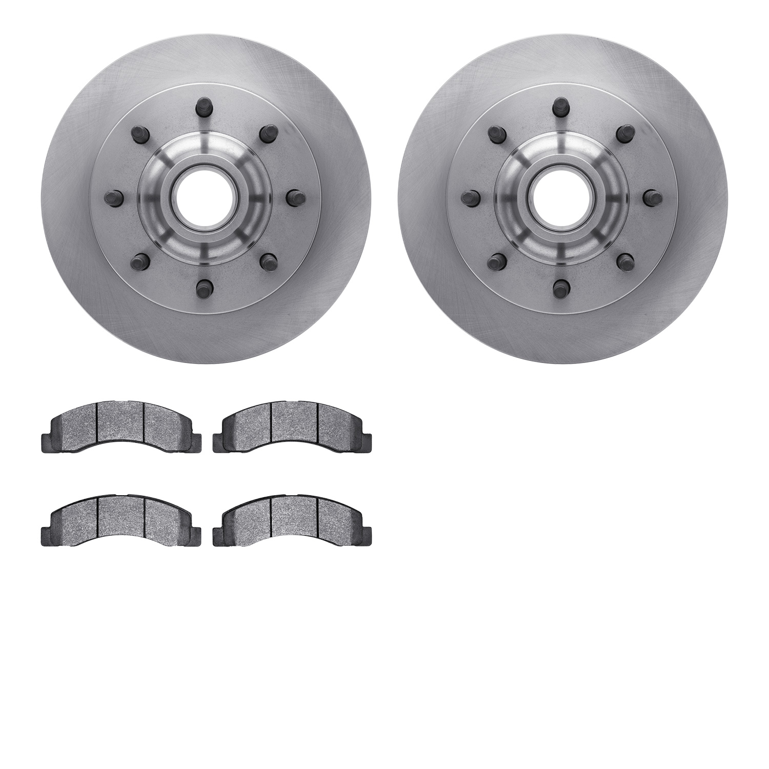 6502-99543 Brake Rotors w/5000 Advanced Brake Pads Kit, 2003-2005 Ford/Lincoln/Mercury/Mazda, Position: Front