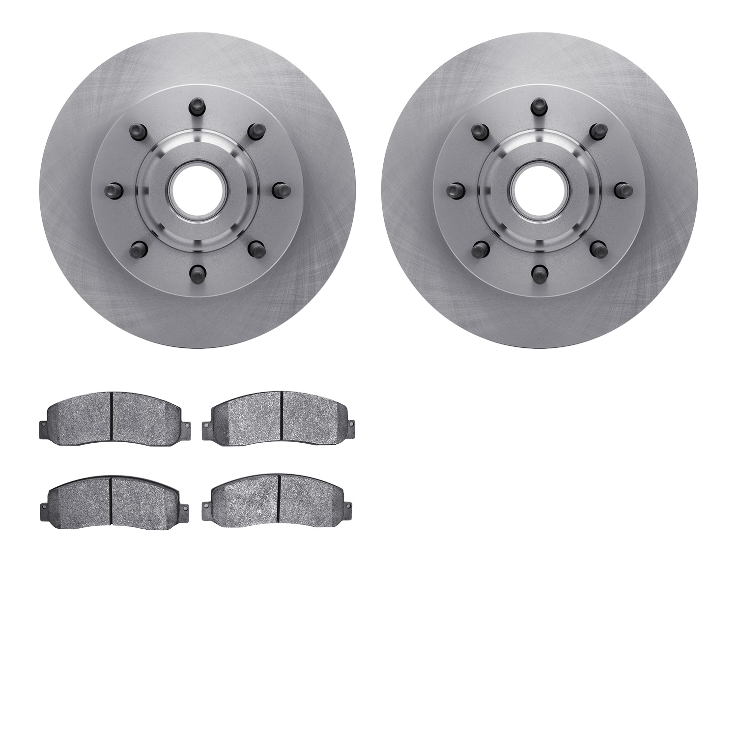 6502-99597 Brake Rotors w/5000 Advanced Brake Pads Kit, 2005-2007 Ford/Lincoln/Mercury/Mazda, Position: Front