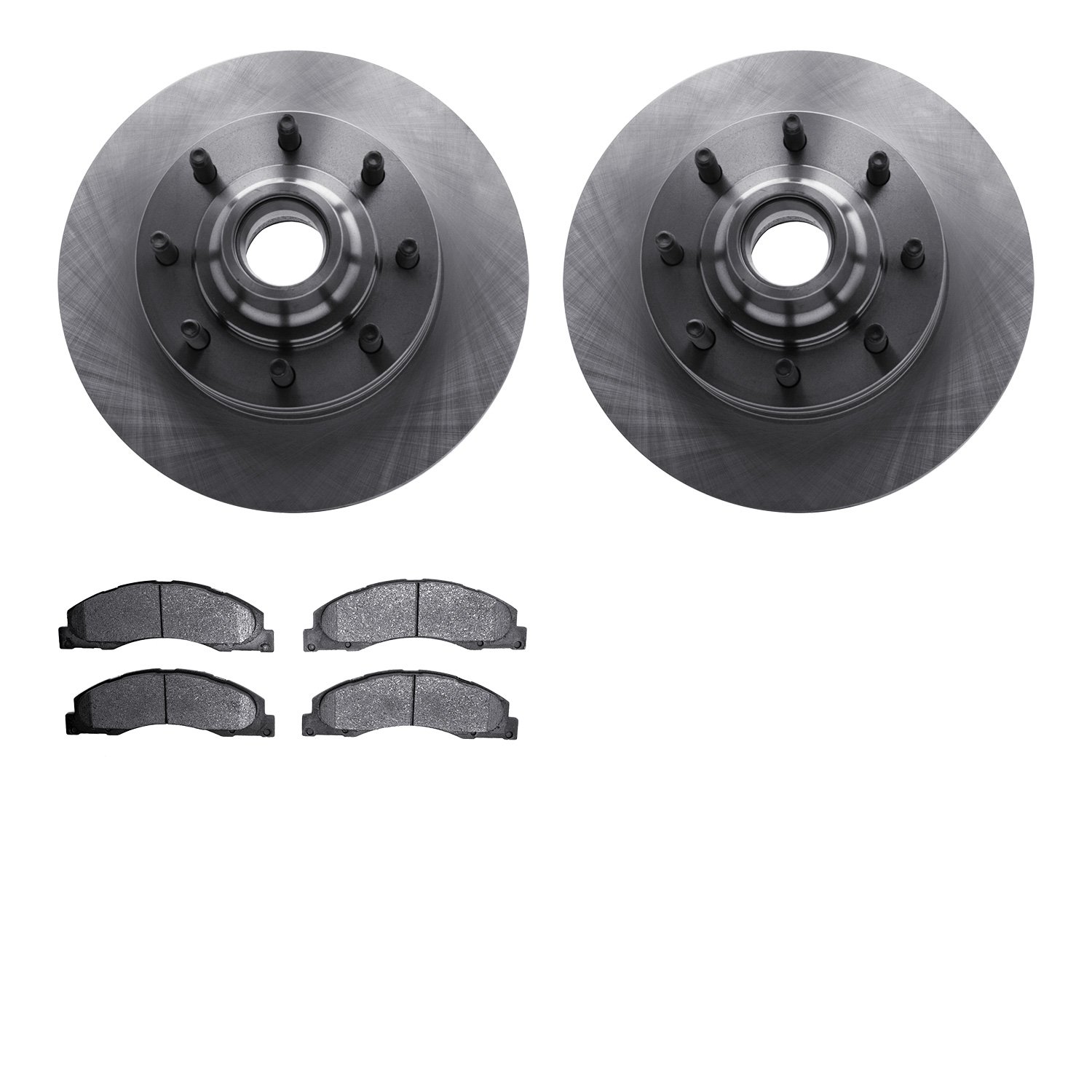 6502-99636 Brake Rotors w/5000 Advanced Brake Pads Kit, Fits Select Ford/Lincoln/Mercury/Mazda, Position: Front